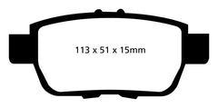 EBC 05-14 Honda Ridgeline 3.5 Greenstuff Rear Brake Pads