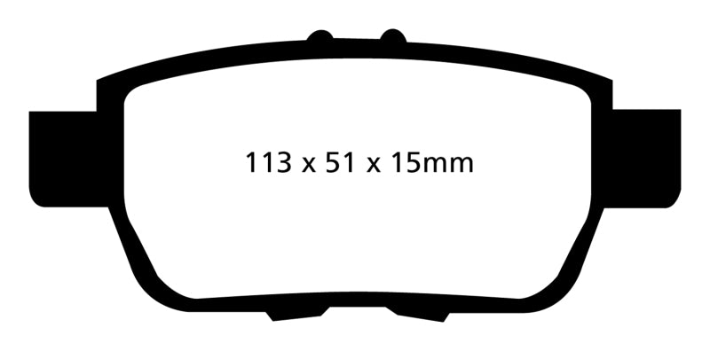 وسادات الفرامل الخلفية Greenstuff لسيارة Acura TL 3.5 EBC 09-14