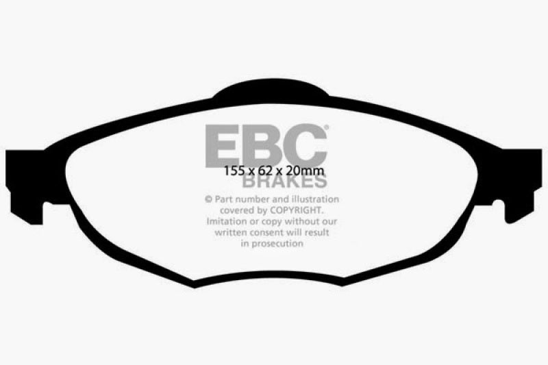 EBC 01-06 Chrysler Sebring Sedan 2.4 Yellowstuff Front Brake Pads