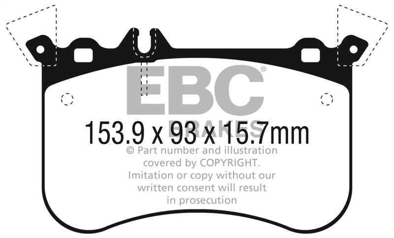 EBC 14-18 Mercedes CLA45 AMG w/13.8in Front Rotors Yellowstuff Front Brake Pads