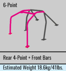 قفص رول Cusco D1 Chromoly 2-Pssgr 6-PT DASH-THRU مع شريط تسخير 00-05 S2000 AP1/AP2 (S/O/No Cancel)