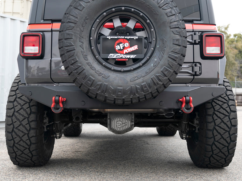 عادم خلفي للمحور من aFe MACH Force-Xp Hi-Tuck مقاس 3 بوصات 409 SS 18-20 Jeep Wrangler JL 2.0/3.6