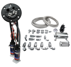 Deatschwerks X2 Series Fuel Pump Hanger w/ Dual DW420 Pumps/PTFE Plumbing kit for 92-00 Honda Civic