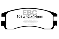 EBC 00-05 Buick Le Sabre (FWD) 3.8 (15in Wheels) Redstuff Rear Brake Pads