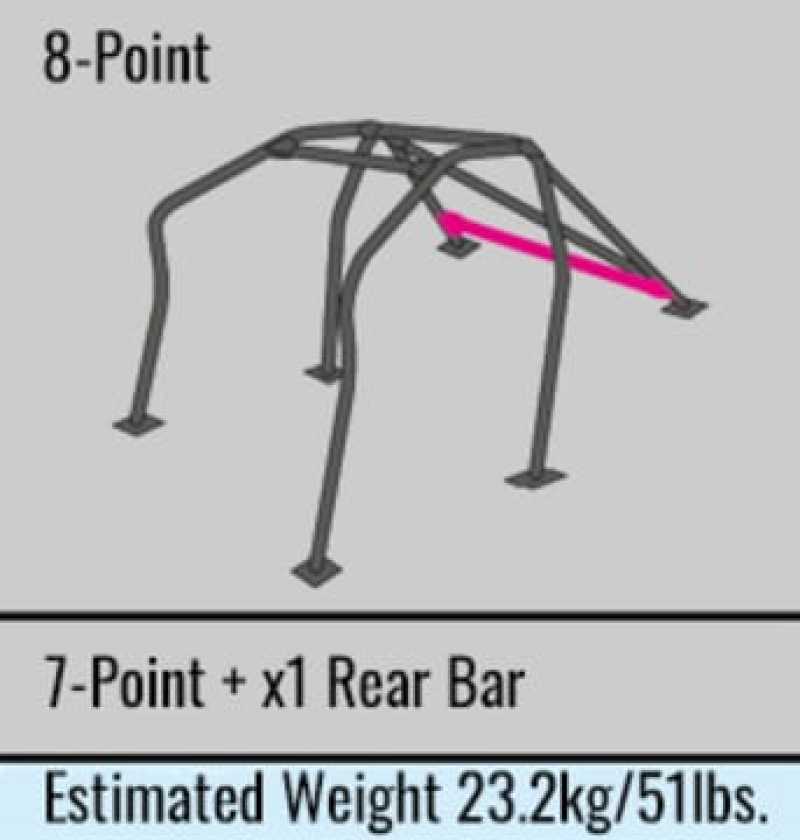 قفص حماية من نوع Cusco Chromoly 8pt Dash Escape 2 Passenger 89-94 Nissan 240SX/Silvia مع فتحة سقف