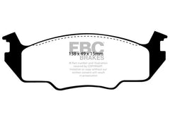 EBC 80-84 Volkswagen Golf 1.6 Yellowstuff Front Brake Pads