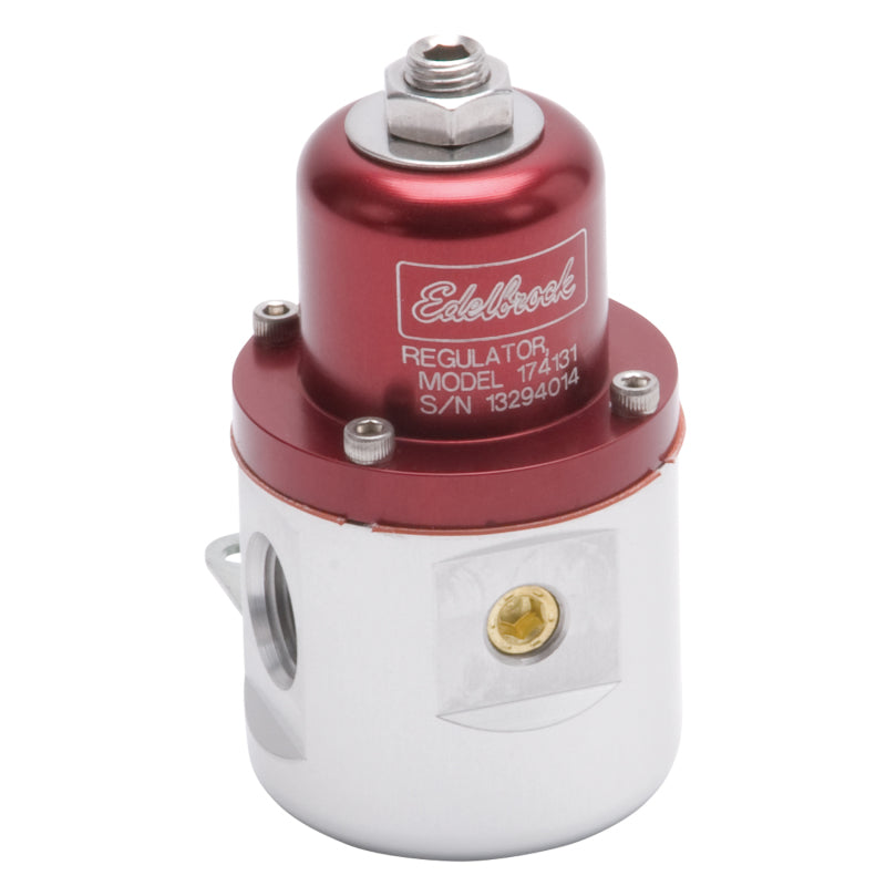 منظم ضغط الوقود Edelbrock مكربن ​​160 جالونًا في الساعة 5-10 رطل لكل بوصة مربعة 3/8 بوصة للداخل/الخارج 3/8 بوصة للرجوع أحمر/شفاف