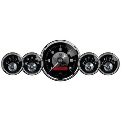 AutoMeter Gauge Kit 5 Pc 3-3/8in. & 2-1/16in. Elec Speedo W/Lcd Odo Prestige Blk. Diamond