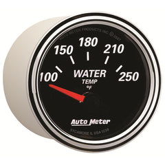 Autometer Designer Black II 52mm 250 Deg F Water Temp Gauge