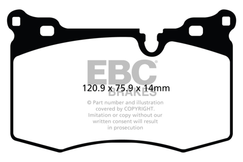 EBC 09-14 Mini Hardtop 1.6 Turbo J.C Works Redstuff Front Brake Pads