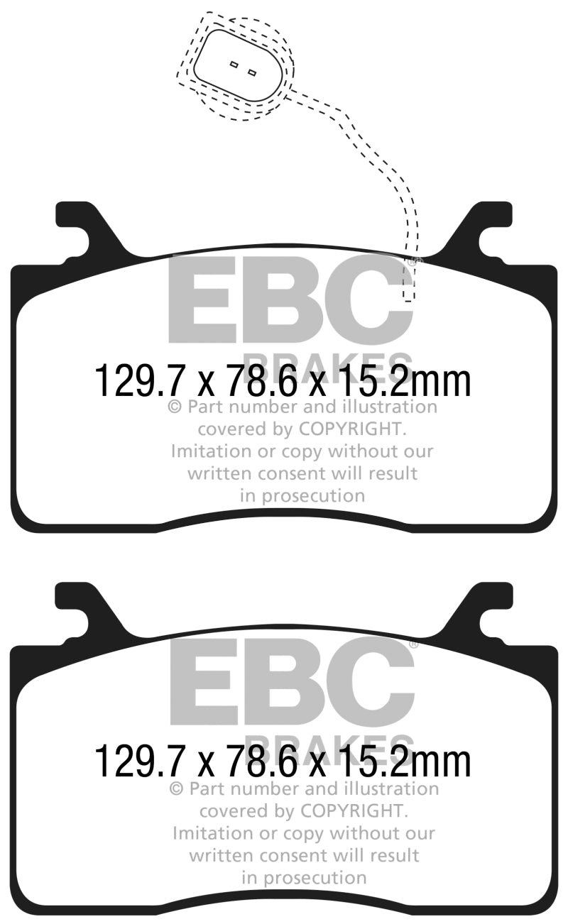 EBC 2016+ Alfa Romeo Guilia 2.0T Yellowstuff Front Brake Pads