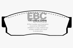 EBC 83-86 Nissan Pulsar 1.5 Turbo Yellowstuff Front Brake Pads