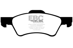 EBC 01-07 Chrysler Town & Country 3.3 Rear Rotors Yellowstuff Front Brake Pads