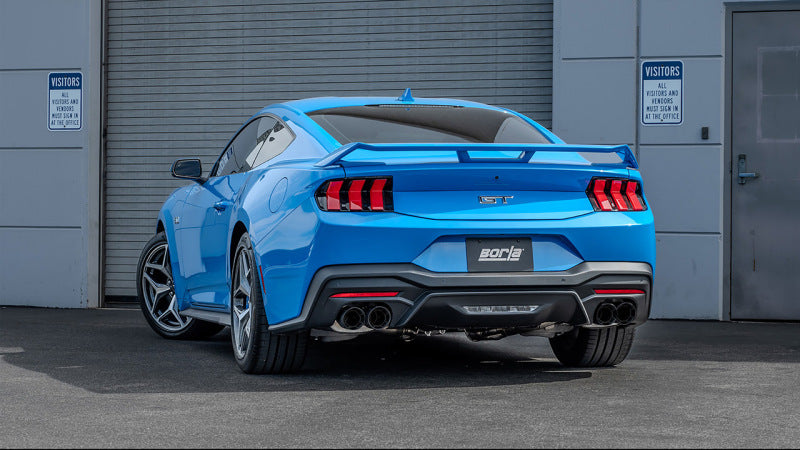 Borla 2024 Ford Mustang GT 5.0L V8 3 in ATAK Catback Non-Active Exhaust- Carbon Fiber Quad Tip