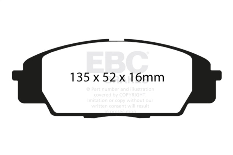 EBC 07-11 Acura CSX (Canada) 2.0 Type S Bluestuff Front Brake Pads