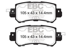 EBC 12+ Mazda CX-5 2 Yellowstuff Rear Brake Pads