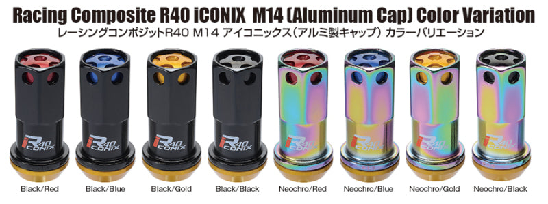 Project Kics 14x1.25 R40 Iconix Lock & Lug Nuts - Neo Chrome (16+4 Locks)