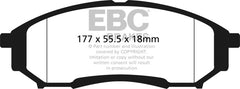 EBC 05-07 Ford F250 (inc Super Duty) 5.4 (2WD) Extra Duty Rear Brake Pads