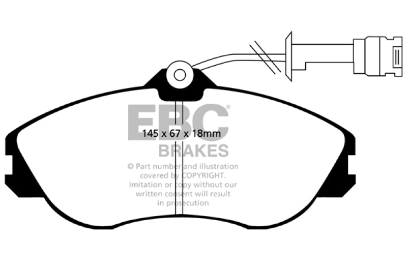 EBC 91-92 Audi 100 Quattro 2.3 (Girling) Yellowstuff Front Brake Pads