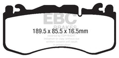 EBC 12+ Aston Martin Vantage 4.7 Yellowstuff Front Brake Pads