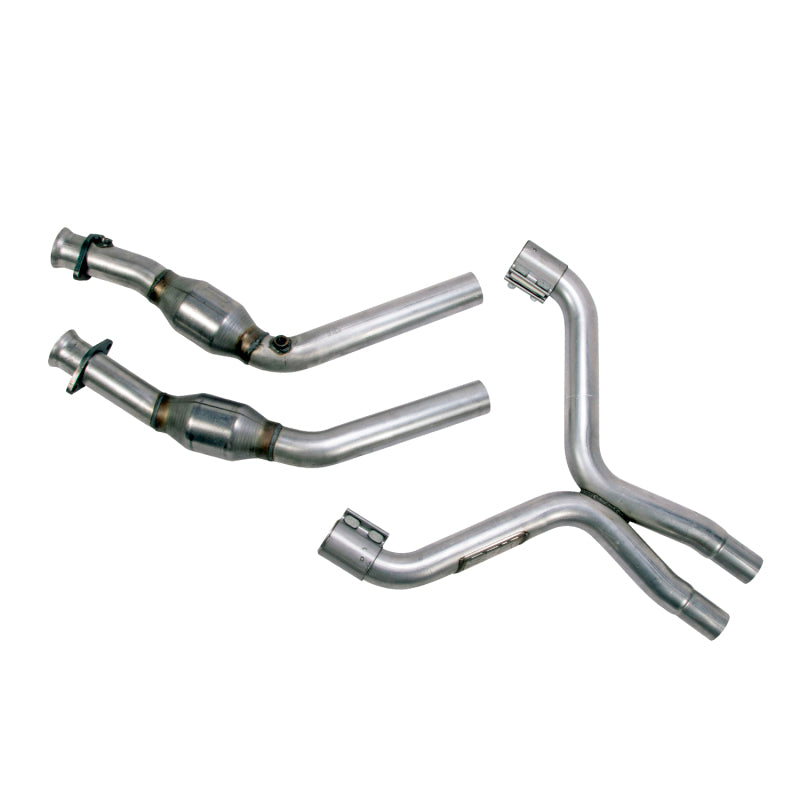 BBK 11-14 Mustang 3.7 V6 High Flow X Pipe مع المحولات الحفازة - 2-1/2