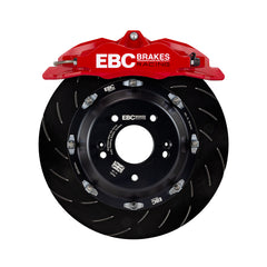 مجموعة فرامل أمامية كبيرة مقاس 355 مم من EBC Racing 11-18 Ford Focus ST (Mk3) باللون الأحمر Apollo-4