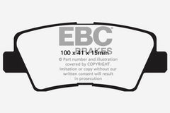 EBC 09-11 Hyundai Azera 3.3 Redstuff Rear Brake Pads