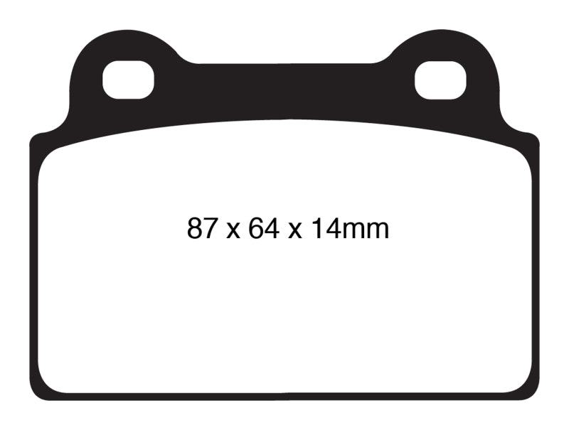 وسادات فرامل خلفية من Yellowstuff لسيارة Mitsubishi Lancer Evo 10 2.0 Turbo موديل EBC 08-16 (قرص مكون من قطعة واحدة)