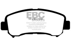 EBC 08-09 Nissan Rogue 2.5 Greenstuff Front Brake Pads