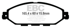 EBC 12-13 Infiniti JX35 3.5 Yellowstuff Front Brake Pads