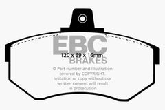 EBC 81-83 Audi 5000 2.1 Turbo Redstuff Front Brake Pads