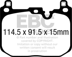 EBC 2018+ BMW X2 Greenstuff Front Brake Pads