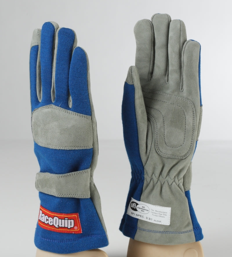 RaceQuip Blue 1-Layer SFI-1 Glove - Large