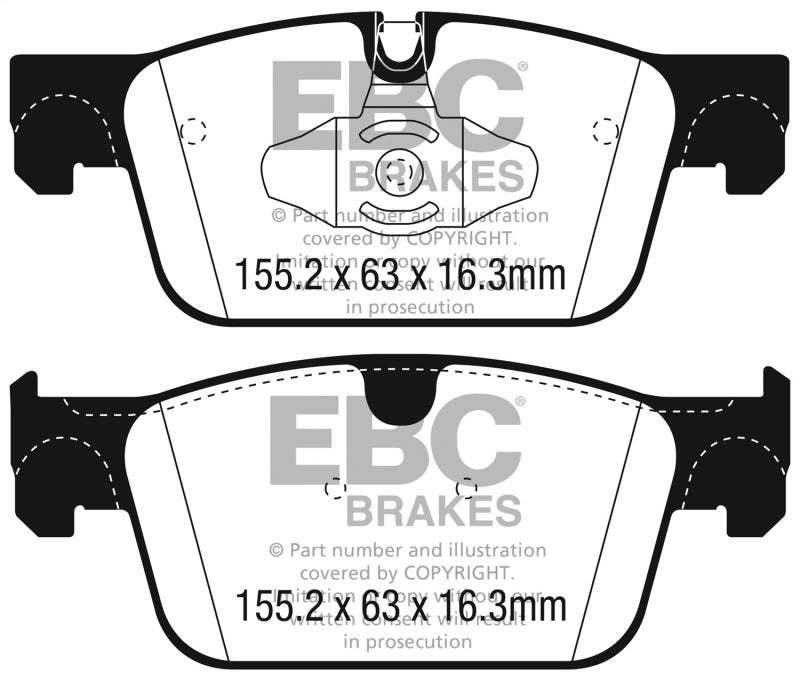 EBC 2017+ Volvo S90 2.0L Turbo Yellowstuff Front Brake Pads