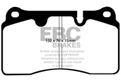 EBC 04-12 Aston Martin DB9 5.9 Redstuff Front Brake Pads