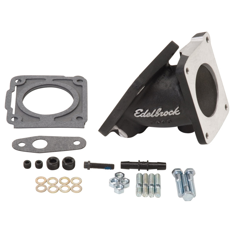 محول جسم الخانق EFI من Edelbrock (مرفق) فورد موستانج 94-95 مع طلاء مسحوق Mini Texture الأسود