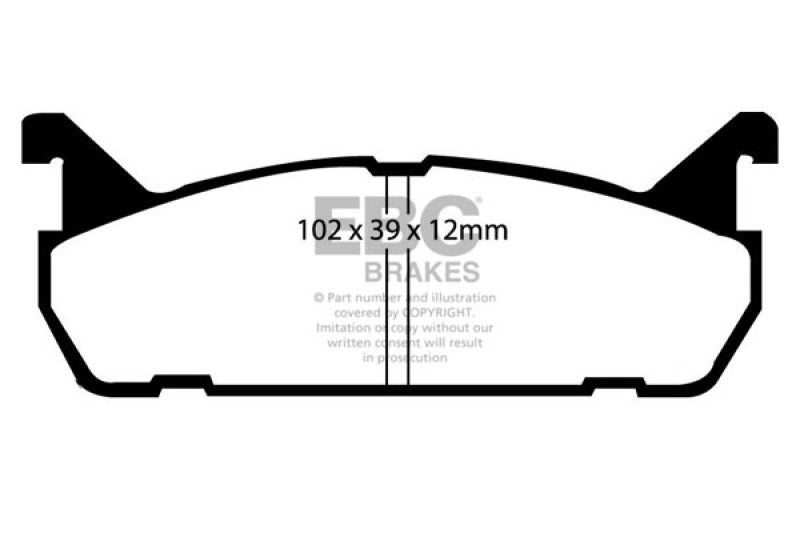 وسادات الفرامل الخلفية من Redstuff لسيارة Ford Escort 1.8 موديل EBC 91-96