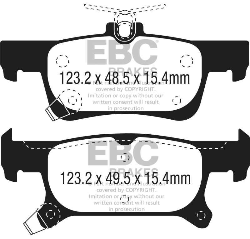 EBC 2016+ Buick Envision 2.0L Turbo Yellowstuff Rear Brake Pads