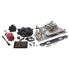 طقم حقن الوقود Edelbrock Pro Flo 4 Seq Port SBC 1986&amp;Earlier 550 أقصى قوة حصانية 29 رطل/ساعة حاقنات ساتان