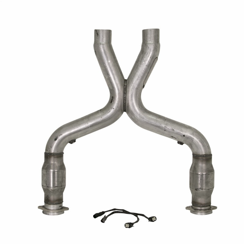 BBK 11-14 Mustang 5.0 Short Mid X Pipe مع محولات حفازة 3.0 لرؤوس الأنابيب الطويلة من BBK