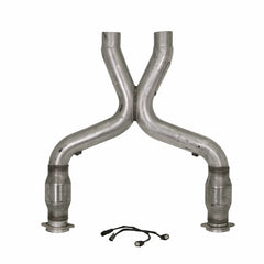 BBK 11-14 Mustang 5.0 Short Mid X Pipe مع محولات حفازة 3.0 لرؤوس الأنابيب الطويلة من BBK