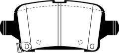EBC 2016+ Chevrolet Cruze 1.4L Turbo (10.9in Front Rotor) Yellowstuff Rear Brake Pads