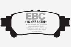 EBC 10+ Lexus RX350 3.5 (Japan) Extra Duty Rear Brake Pads