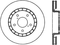 StopTech Power Slot 06-11 Lexus GS Series / 06-12 IS Series Front Right Drilled & Slotted Rotor