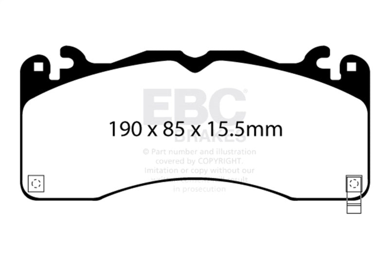 EBC 15+ Ford Mustang 5.0 Performance Pkg Yellowstuff Front Brake Pads