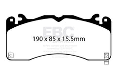 EBC 15+ Ford Mustang 5.0 Performance Pkg Yellowstuff Front Brake Pads