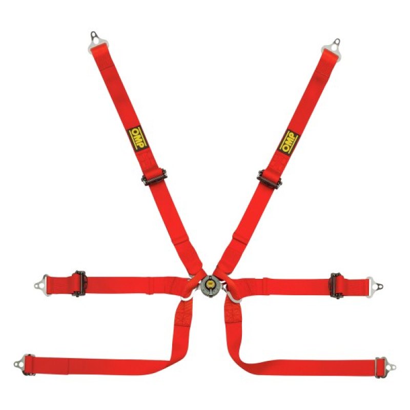 OMP Safety Harness Tecnica 2In Prototype Red Pull Up - (Fia 8853-2016)