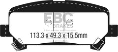 EBC 15+ Chevrolet Colorado 2.5 Greenstuff Rear Brake Pads