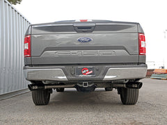 عادم خلفي من نوع aFe Gemini XV مقاس 3 بوصات من نوع 304 SS لسيارة Ford F-150 V6 سعة 2.7 لتر/3.5 مع أطراف سوداء طراز 2015-2020