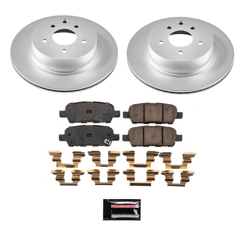 Power Stop 2009 Nissan 370Z Rear Z17 Coated Brake Kit